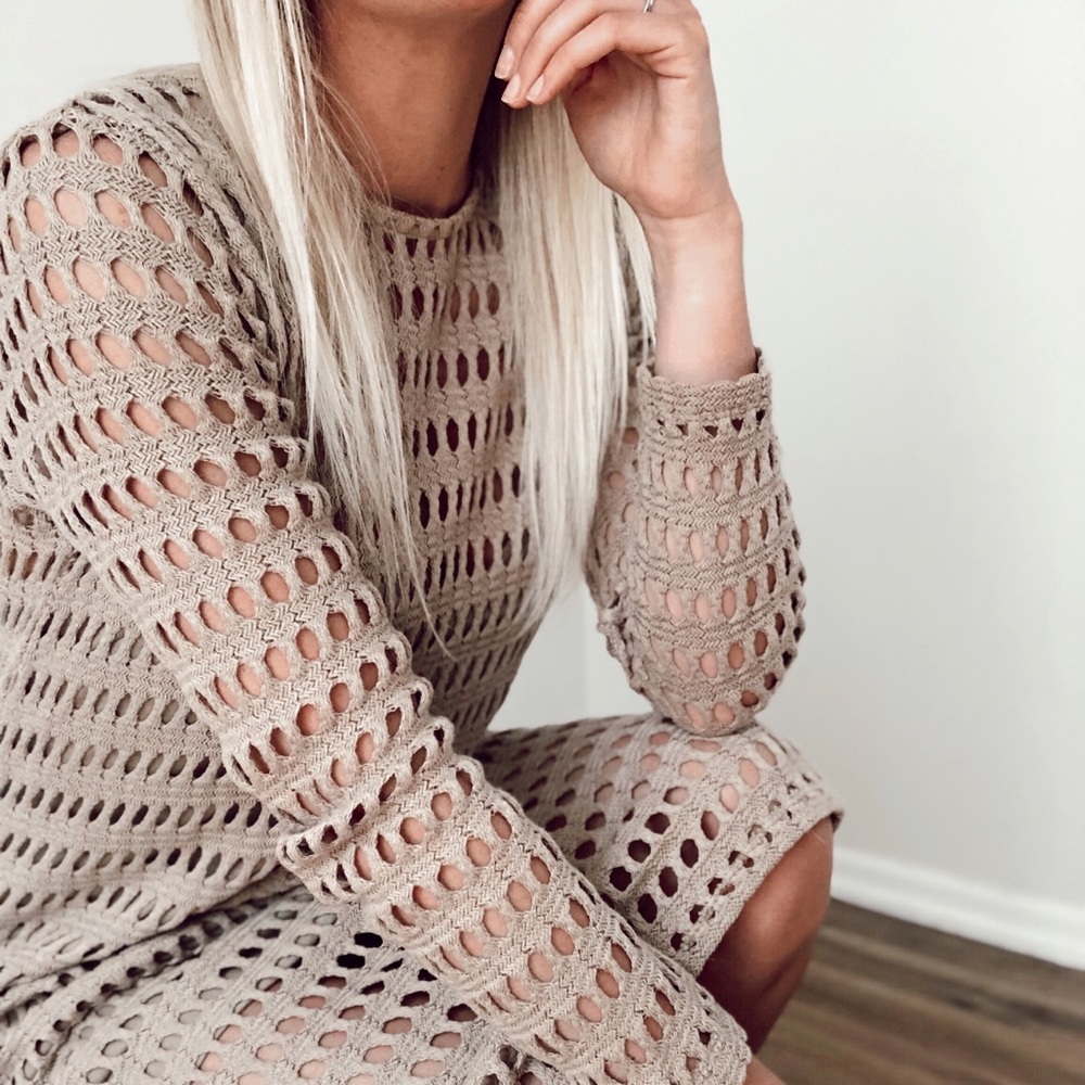 Zara Tan MIDI knit dress